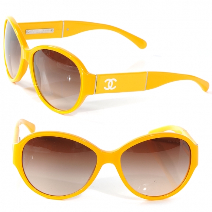 CHANEL CC Logo Sunglasses Yellow 5229Q
